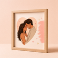 Retrato ilustrado personalizado de pareja, familia o mascota