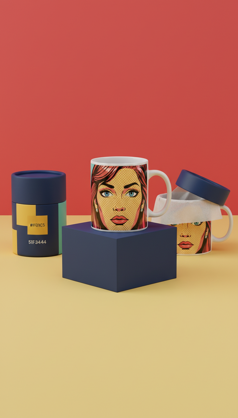 Taza de cerámica esmaltada